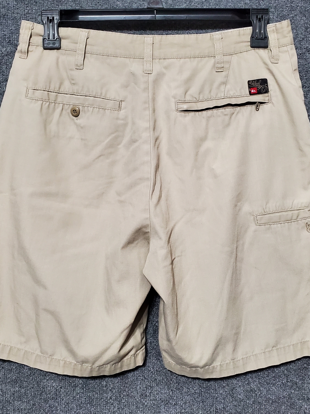 Vintage Quiksilver Shorts Mens 34 Beige Skate Surf Y2K Grunge Utility Street